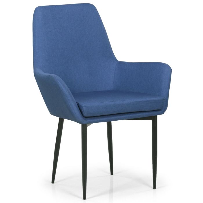 Ernest fauteuil donkerblauwe stof