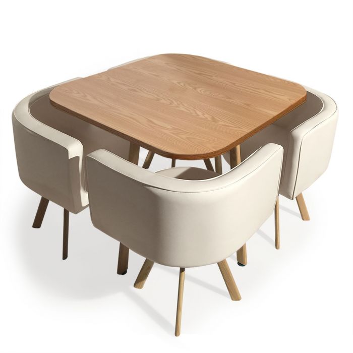 Scandinavische tafel en stoelen Oslo Beige